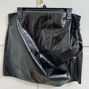 Black pleather skirt from Zara. Size XL